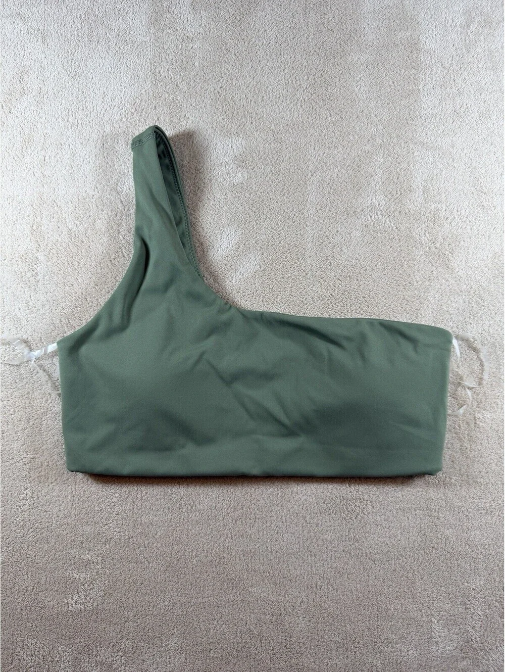 Offline by Aerie Green One Shoulder Bikini Top Size M Medium Swim